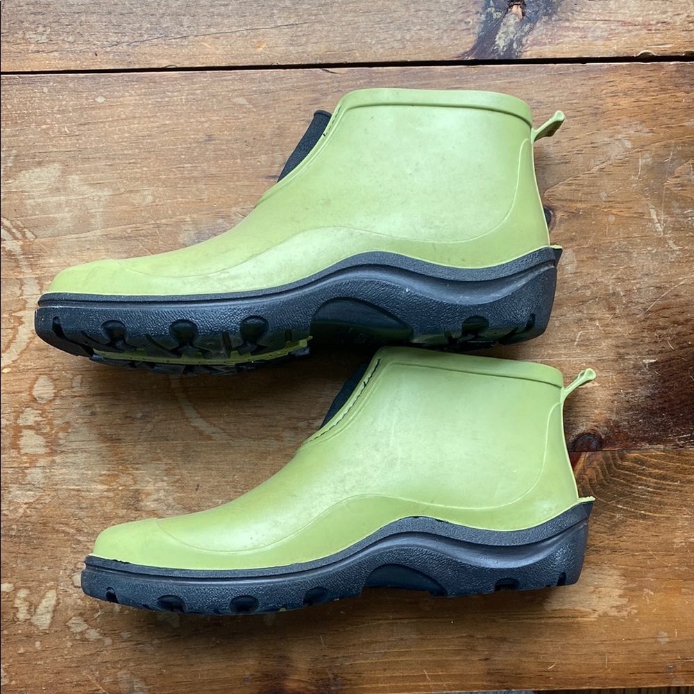Sloggers Lime Green Ankle Boots Waterproof Slip-On Design